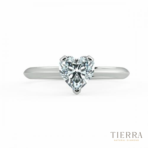 Nhẫn kim cương trái tim nữ tính